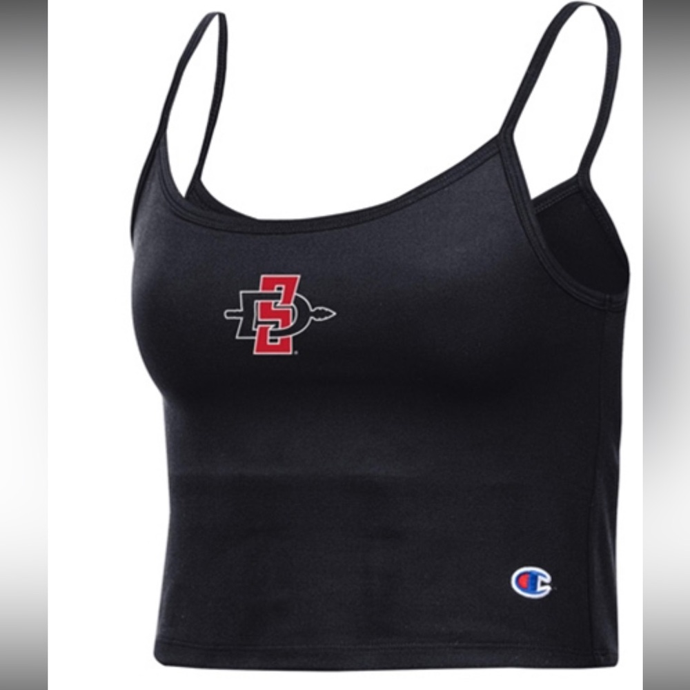 SDSU Interlock Women's Crop Tank Top with Padding